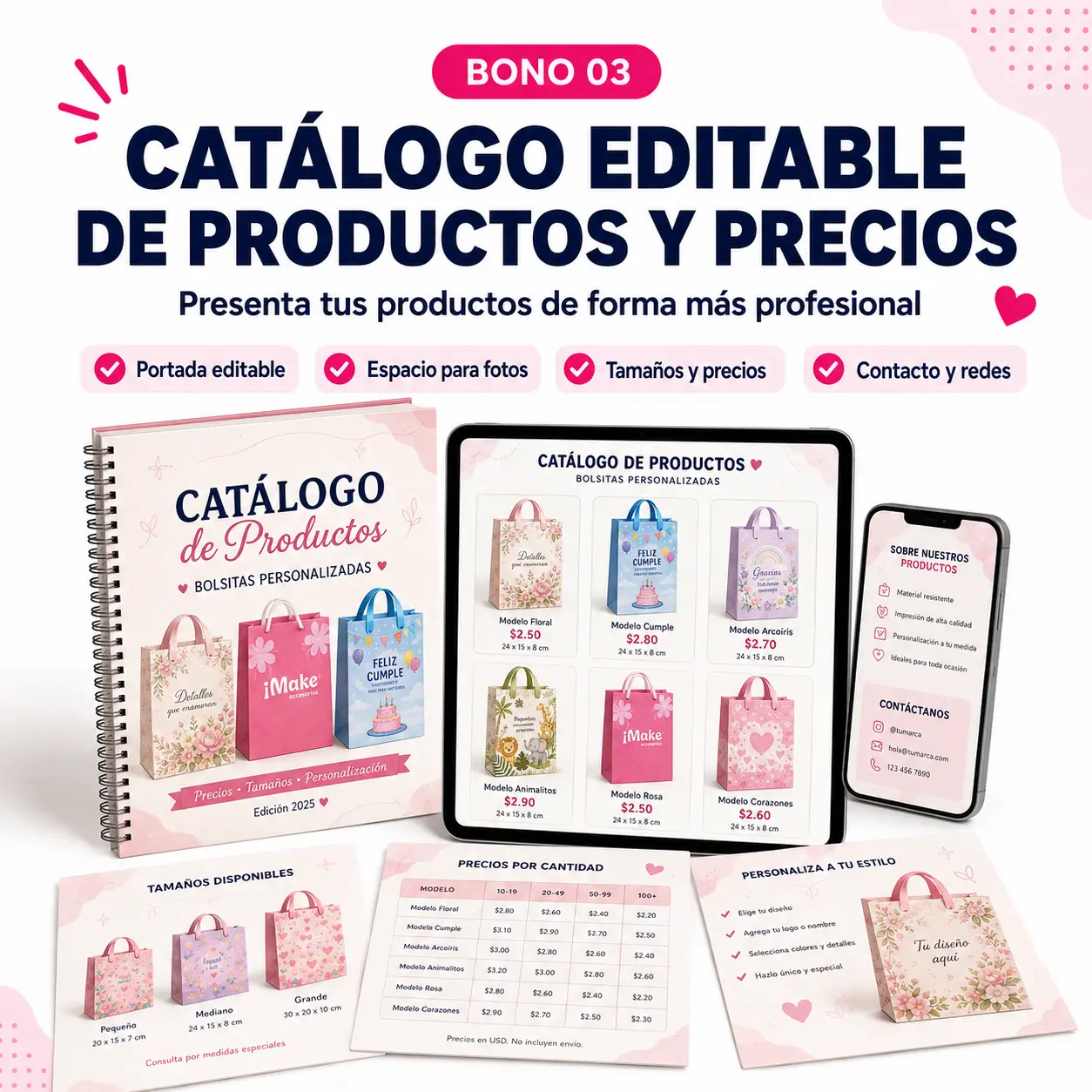 CATÁLOGO EDITABLE DE PRODUCTOS Y PRECIOS