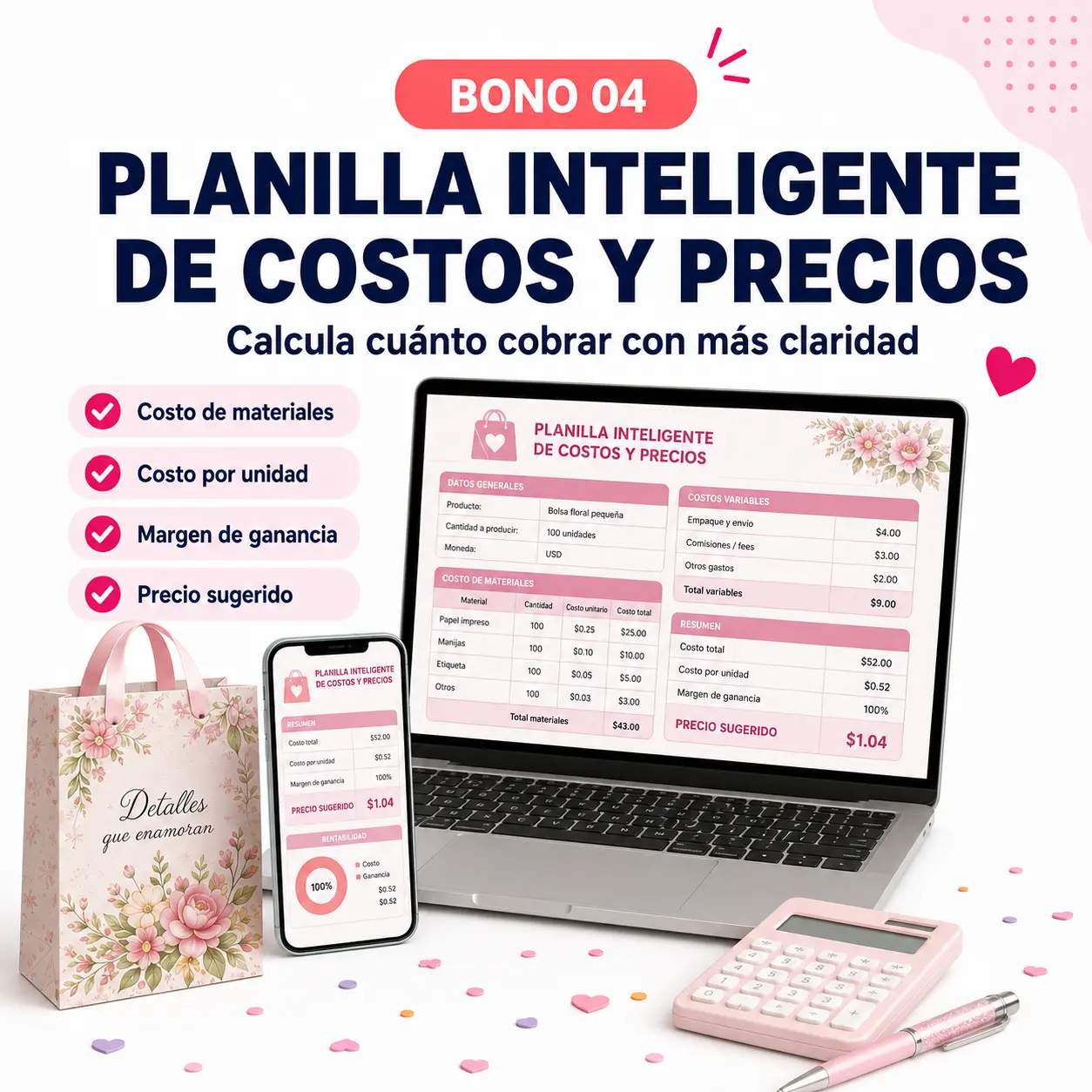 PLANILLA INTELIGENTE DE COSTOS Y PRECIOS